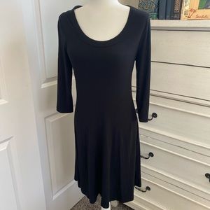 3/4 sleeve Black dress